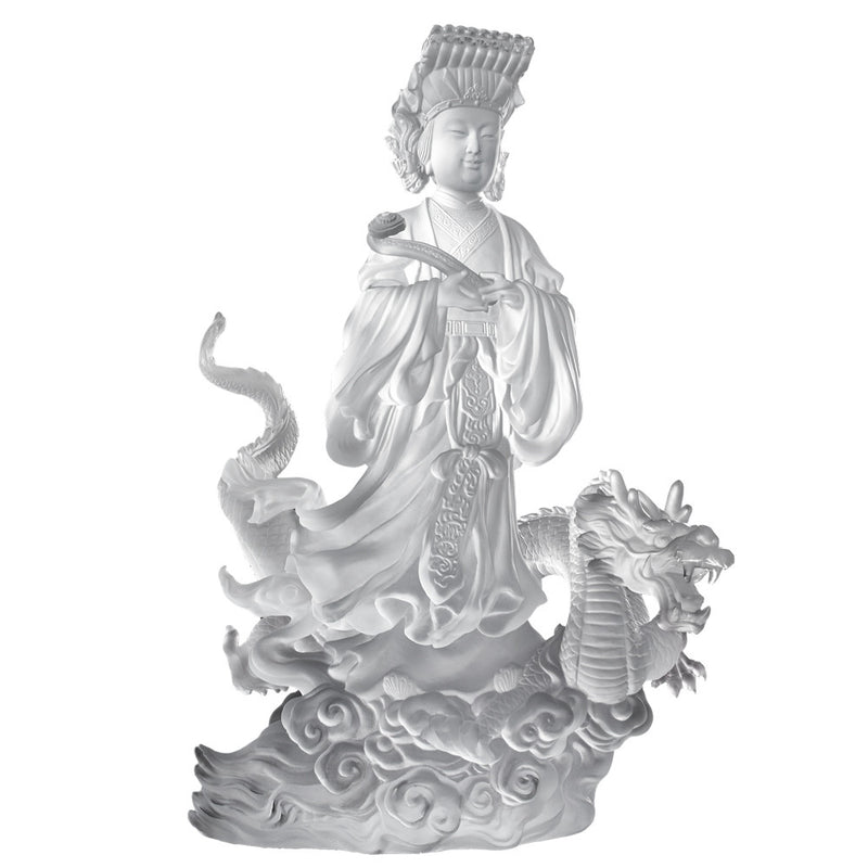 Crystal Buddha, Mazu, Goddess of the Sea, Waves of Benevolent Light - LIULI Crystal Art