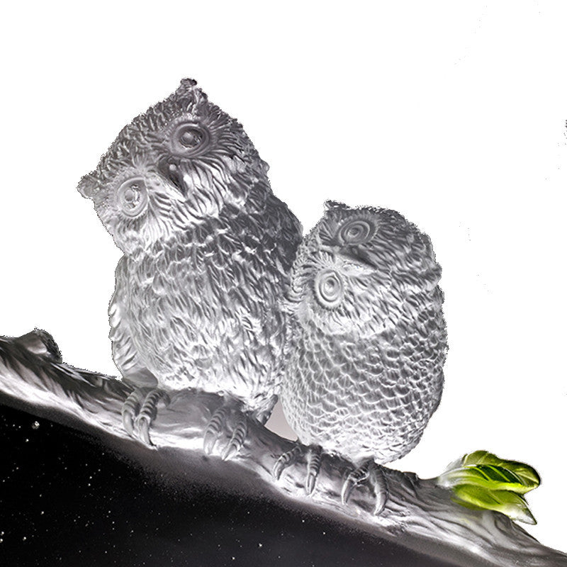Crystal Bird, Owl, This Lifetime-Lanyu Scops Owl - LIULI Crystal Art