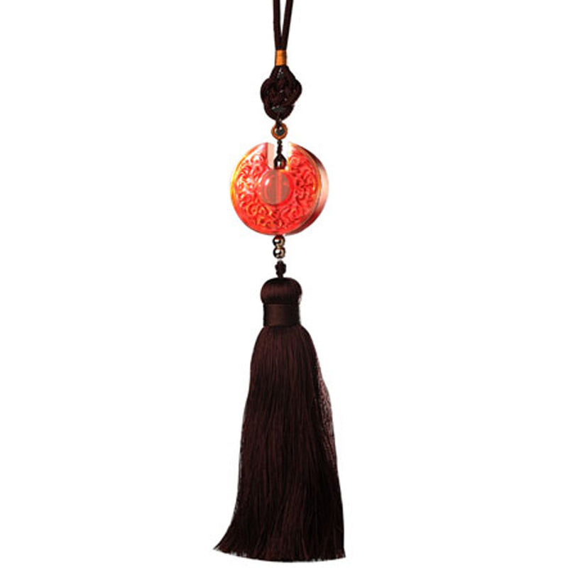 Pendant - Heart Fulfilled, Dragon Phoenix Bi (Charm) - LIULI Crystal Art