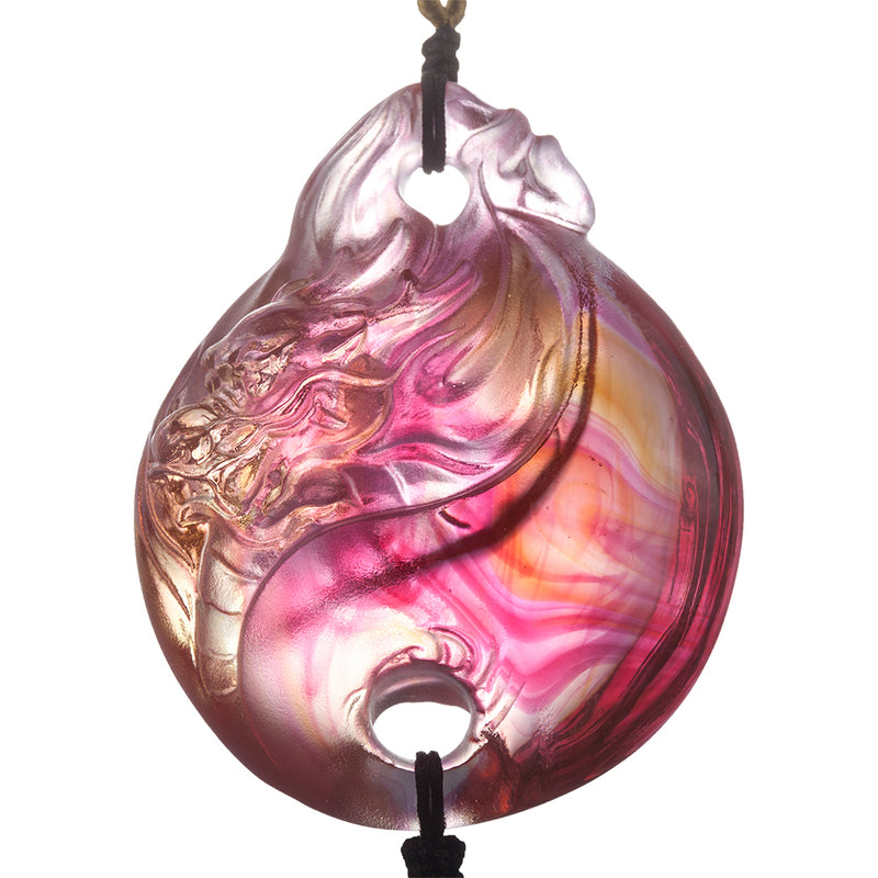 Crystal Dragon Charm, Taiji of the Heavenly Dragon - LIULI Crystal Art