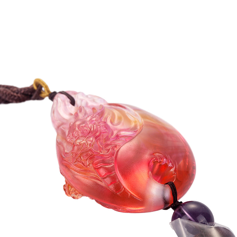 Crystal Dragon Charm, Taiji of the Heavenly Dragon - LIULI Crystal Art