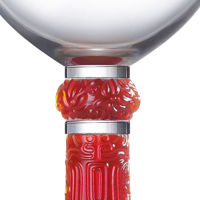 Wine Goblet, Bordeaux Glass, Moon Shadows (Set of 2) - LIULI Crystal Art
