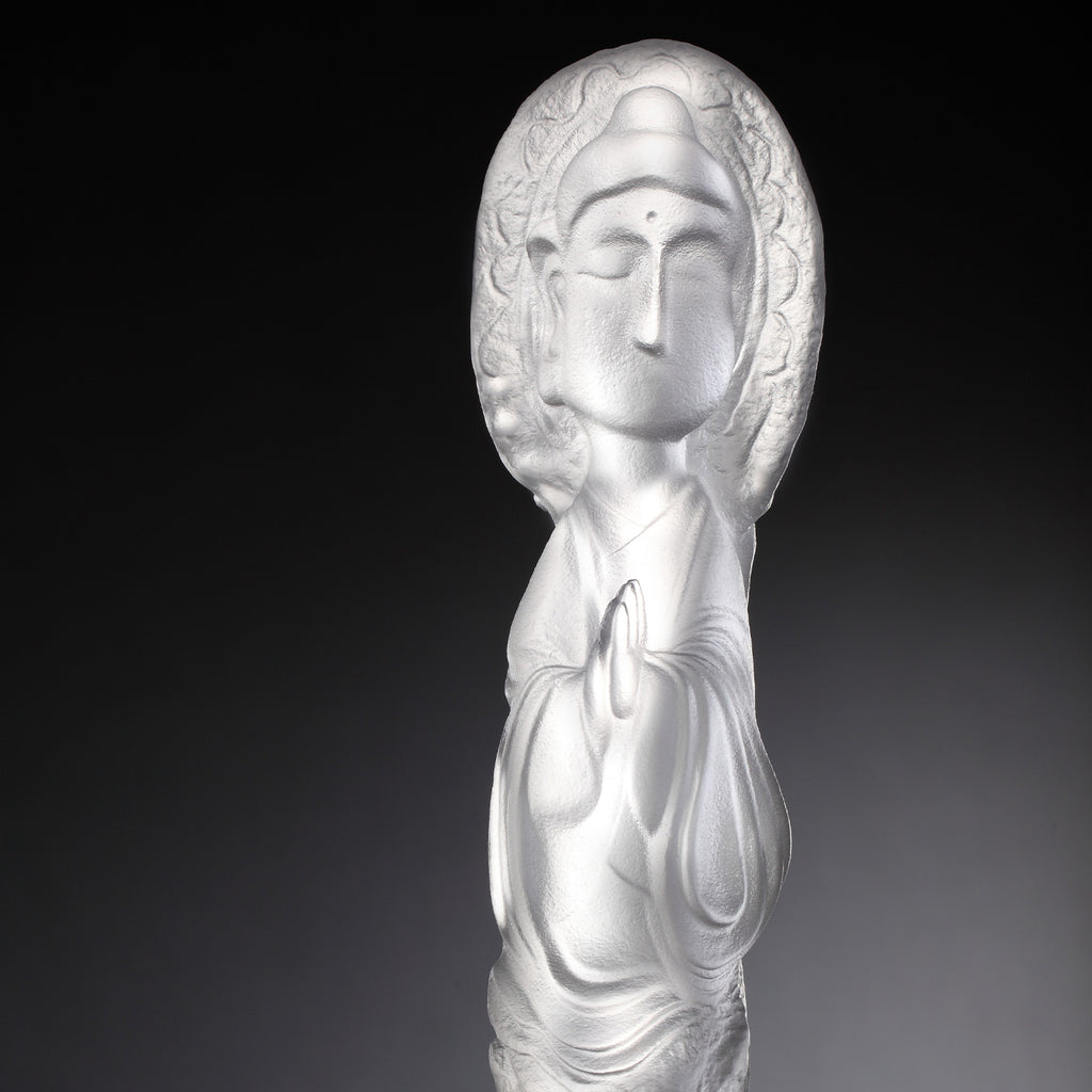 Crystal Buddha, Free Mind from Knowing One’s Fate - LIULI Crystal Art