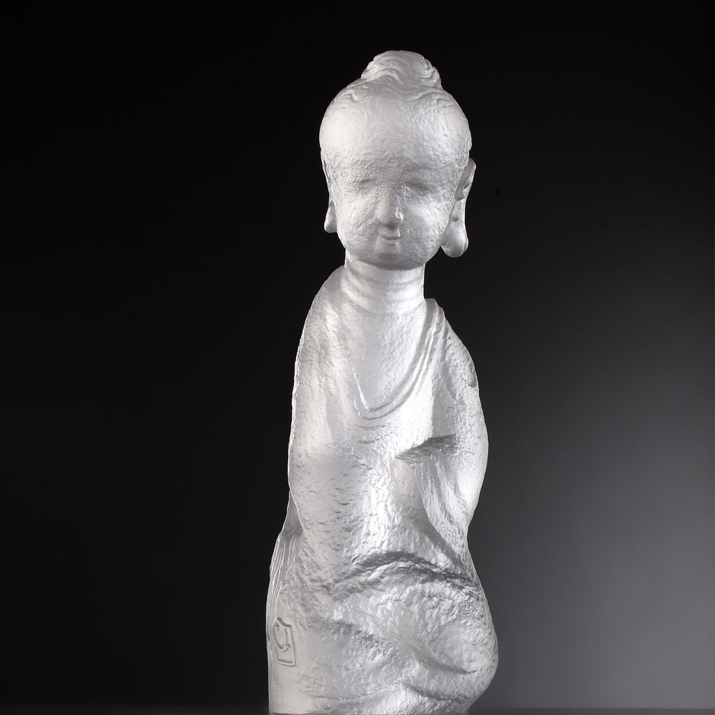 Crystal Buddha, Free Mind in Weal or Woe - LIULI Crystal Art