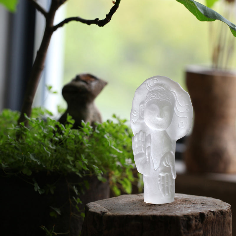 Crystal Buddha, Free Mind from Knowing No Fear - LIULI Crystal Art