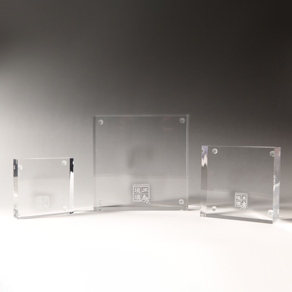 '-- DELETE -- K9 Crystal Display Base with Logo Engraving (varies sizes) - LIULI Crystal Art