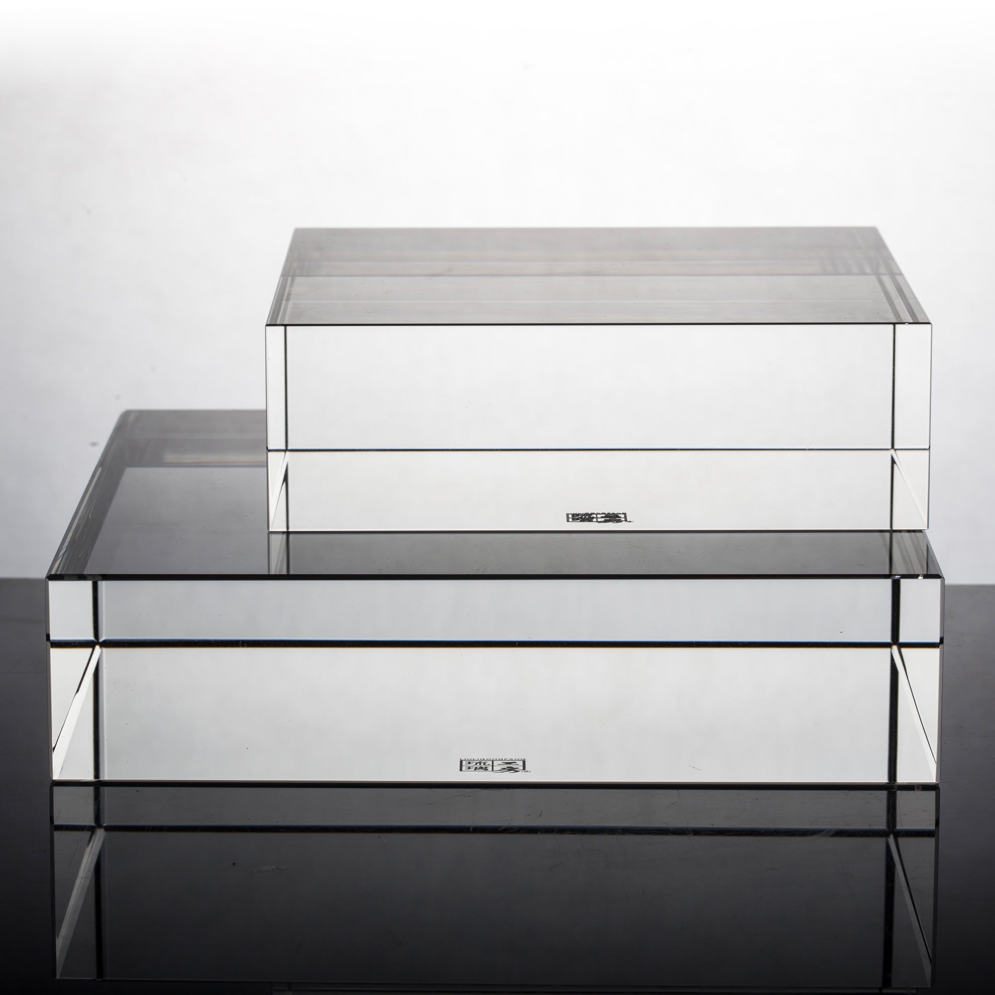 Acrylic Display Base with Logo Engraving (varies sizes) - LIULI Crystal Art