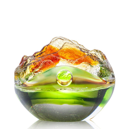 An Idyllic Song (Friendship, Peaceful) - Frogs Figurine - LIULI Crystal Art