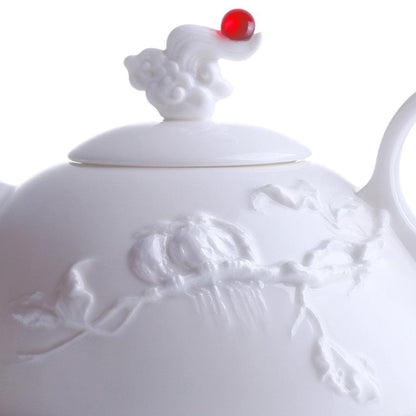Bone China Tea and Coffee Set (1 Tea Pot & 4 Cups) - Autumn Mountain
