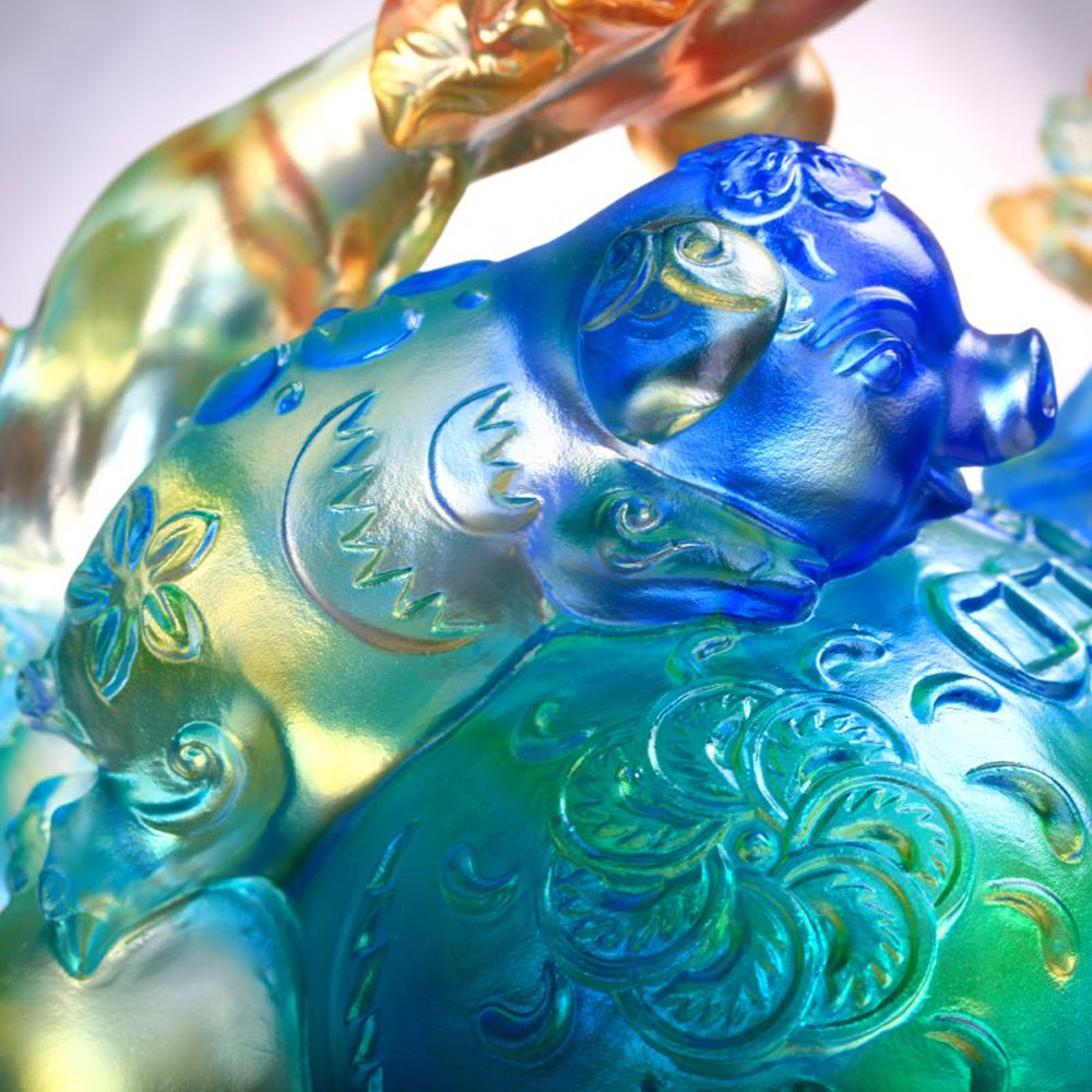 Crystal Animal, Pig and Butterfly, Fulfillment - LIULI Crystal Art
