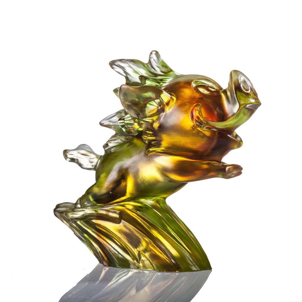 Crystal Animal, Pig, In Pursuit of Dreams - LIULI Crystal Art