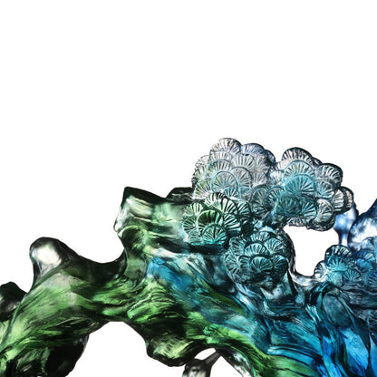 Crystal Bird, Crane, Infinite Eternity - LIULI Crystal Art