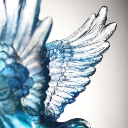 Crystal Bird, Crane, Infinite Eternity - LIULI Crystal Art