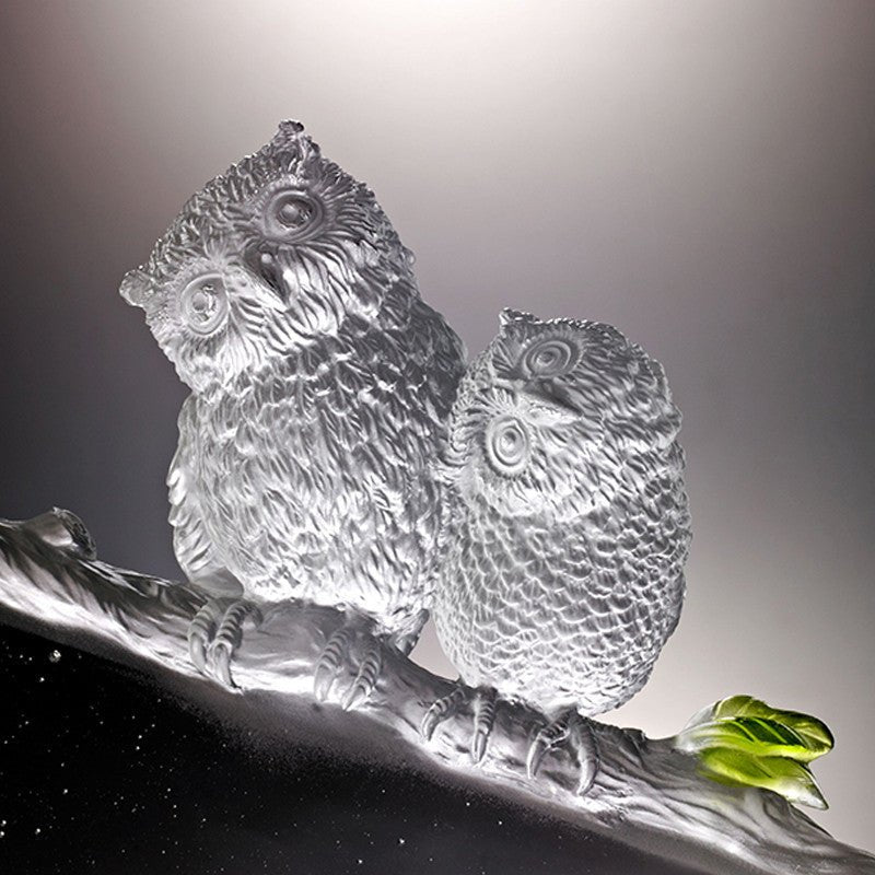 Crystal Bird, Owl, This Lifetime-Lanyu Scops Owl - LIULI Crystal Art