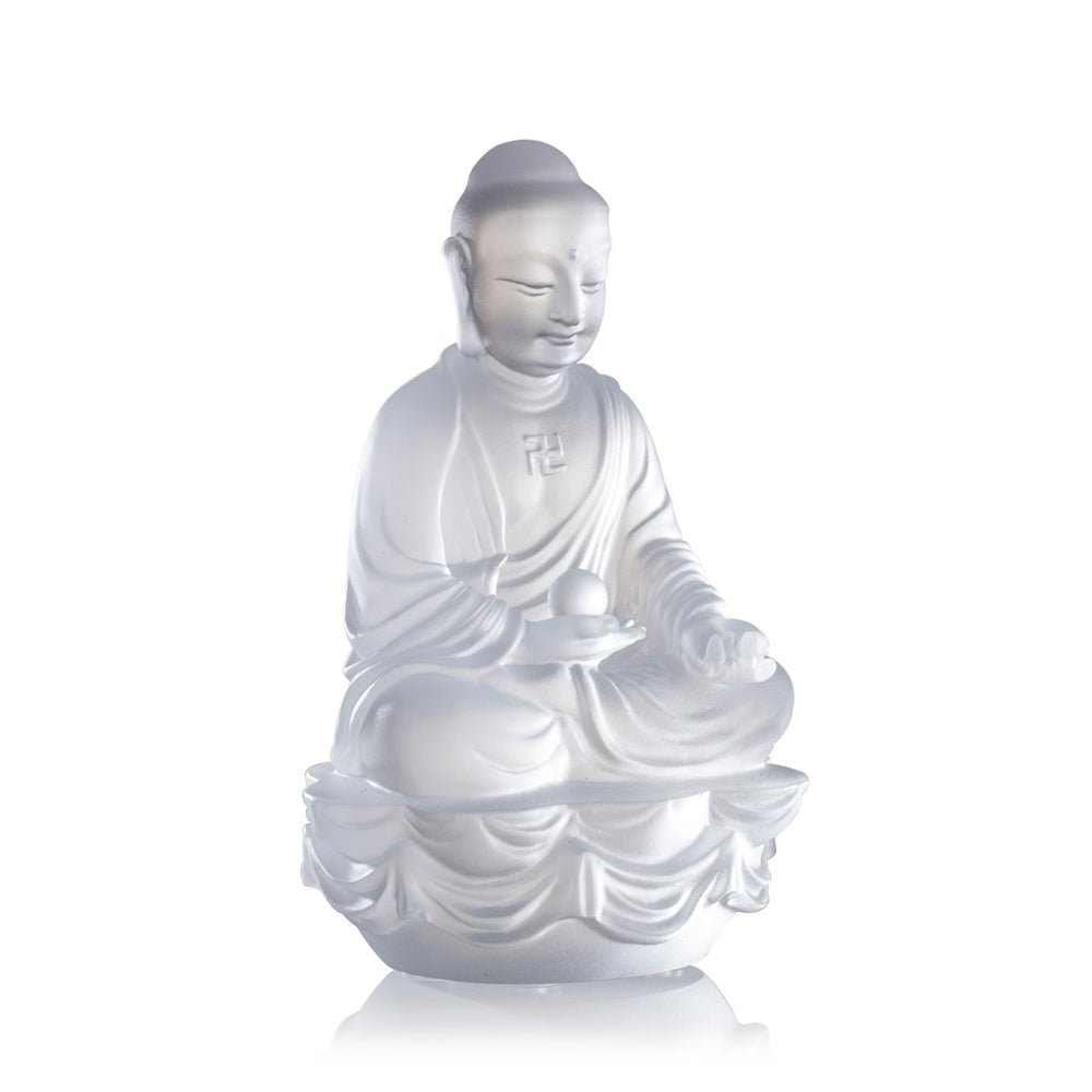 Crystal Buddha, Amitabha, Shakyamuni, Medicine, Guardians of Peace (Set of 3) - LIULI Crystal Art