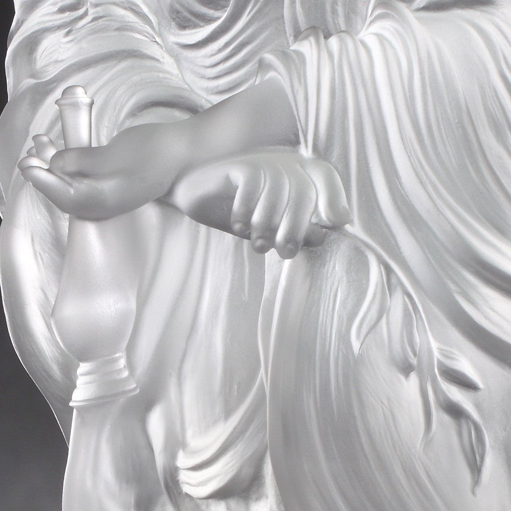 Crystal Buddha, Guanyin, Light Exists Because of Love-Joyous World - LIULI Crystal Art