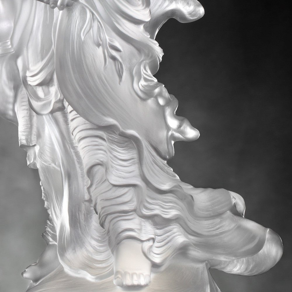 Crystal Buddha, Guanyin, Light Exists Because of Love-Joyous World - LIULI Crystal Art