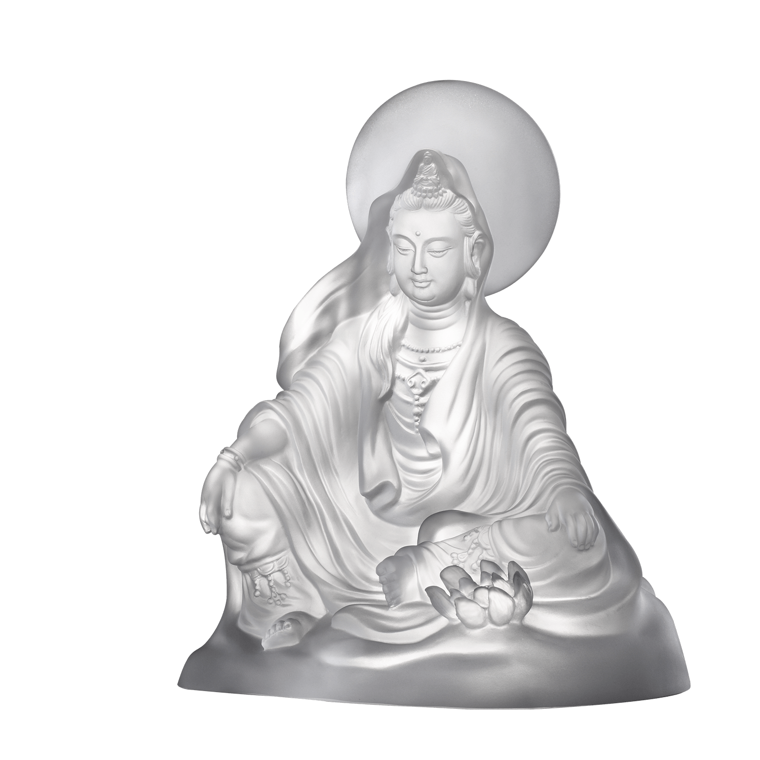 Crystal Buddha, Guanyin, Light Exists Because of Love-State of Enlightenment - LIULI Crystal Art