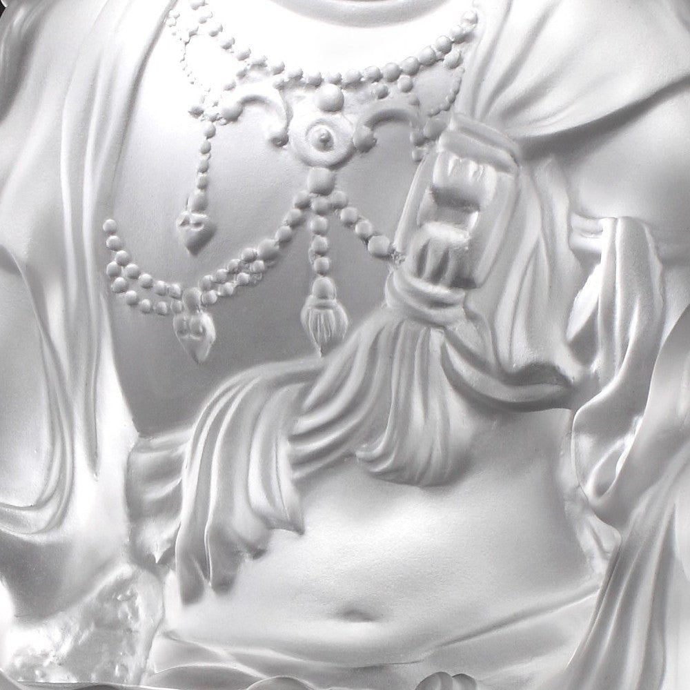 Crystal Buddha, Guanyin, Light Exists Because of Love-Tranquil, at Peace - LIULI Crystal Art