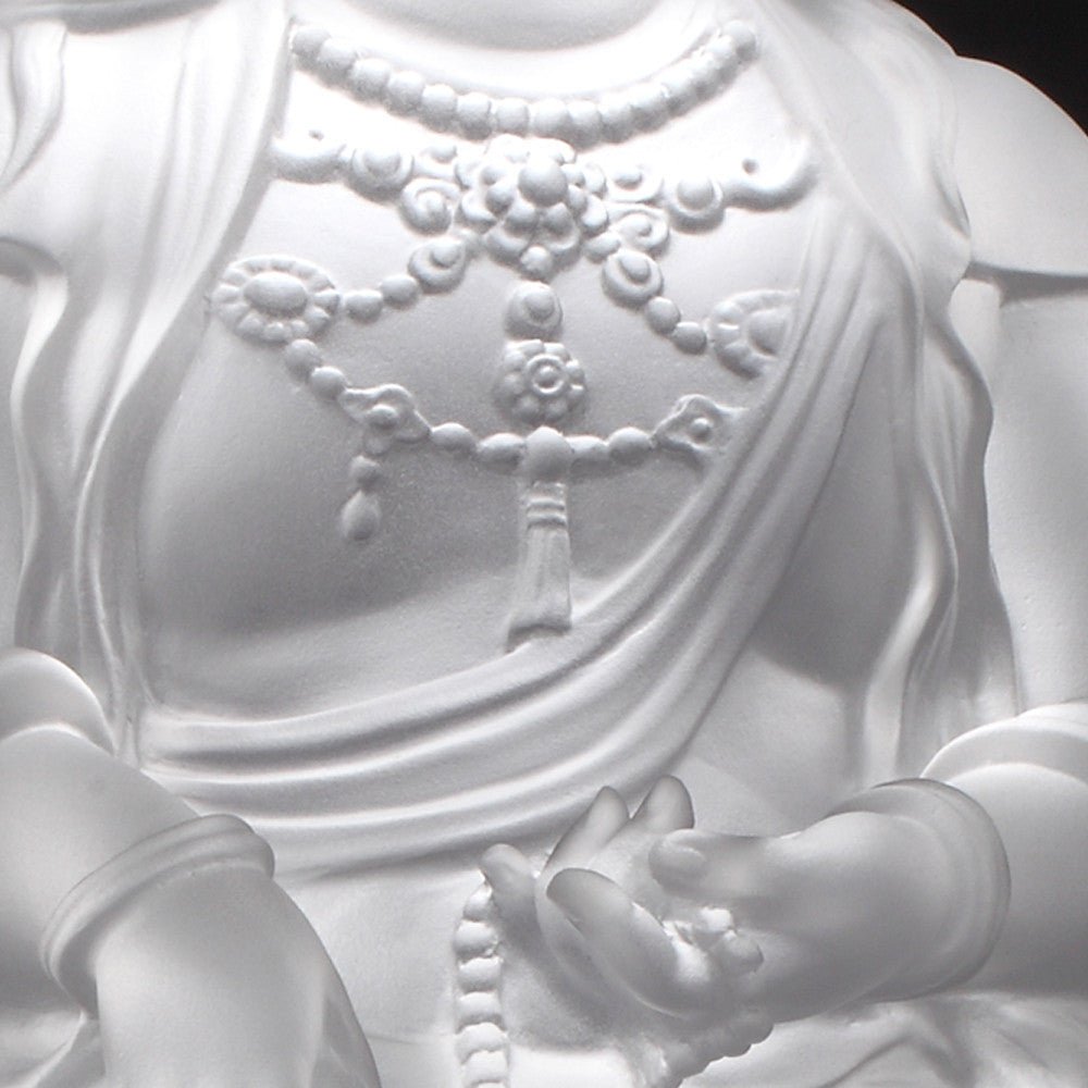 Crystal Buddha, Guanyin, Light Exists Because of Love-Wishes Fulfilled - LIULI Crystal Art