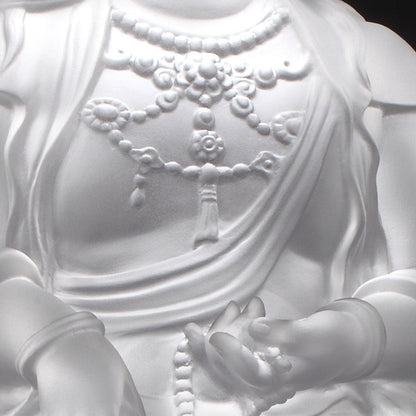 Crystal Buddha, Guanyin, Light Exists Because of Love-Wishes Fulfilled - LIULI Crystal Art