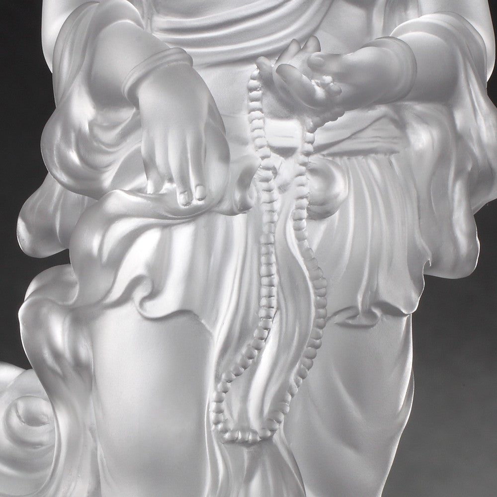 Crystal Buddha, Guanyin, Light Exists Because of Love-Wishes Fulfilled - LIULI Crystal Art