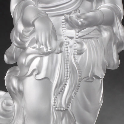 Crystal Buddha, Guanyin, Light Exists Because of Love-Wishes Fulfilled - LIULI Crystal Art