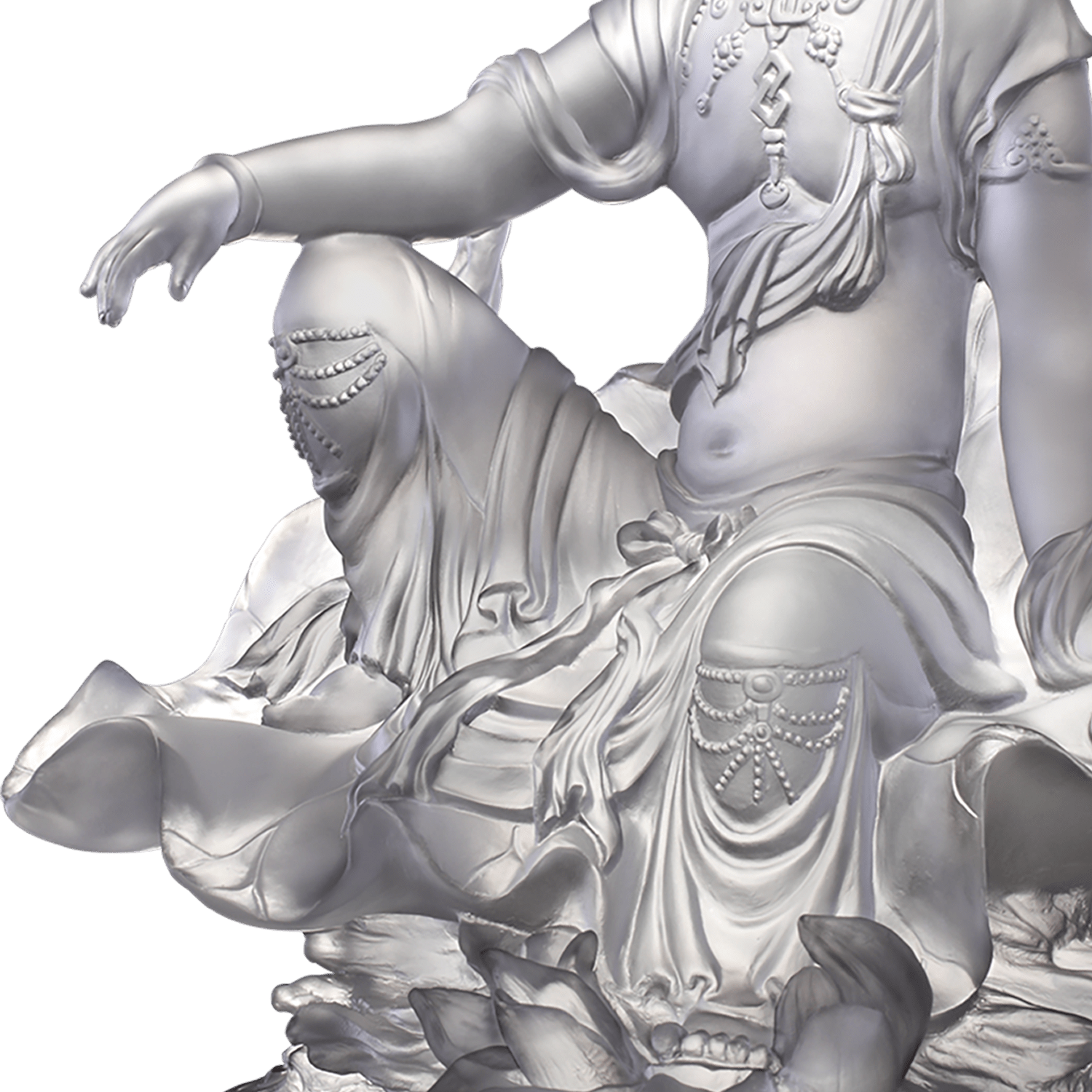 Crystal Buddha, Guanyin, Mortal Smile-Guanyin of Fulfillment and Purity - LIULI Crystal Art
