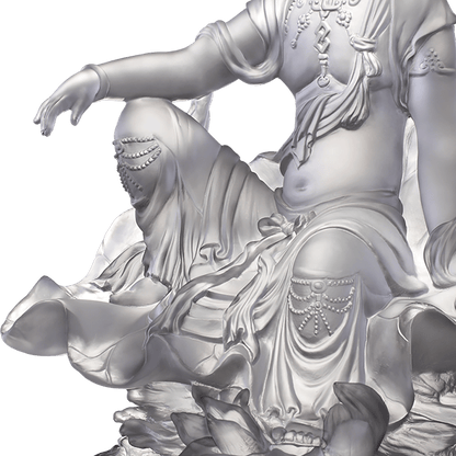Crystal Buddha, Guanyin, Mortal Smile-Guanyin of Fulfillment and Purity - LIULI Crystal Art