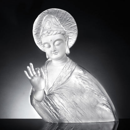 Crystal Buddha, Guanyin, Only Love, Only Concern-Resolution in Practice - LIULI Crystal Art
