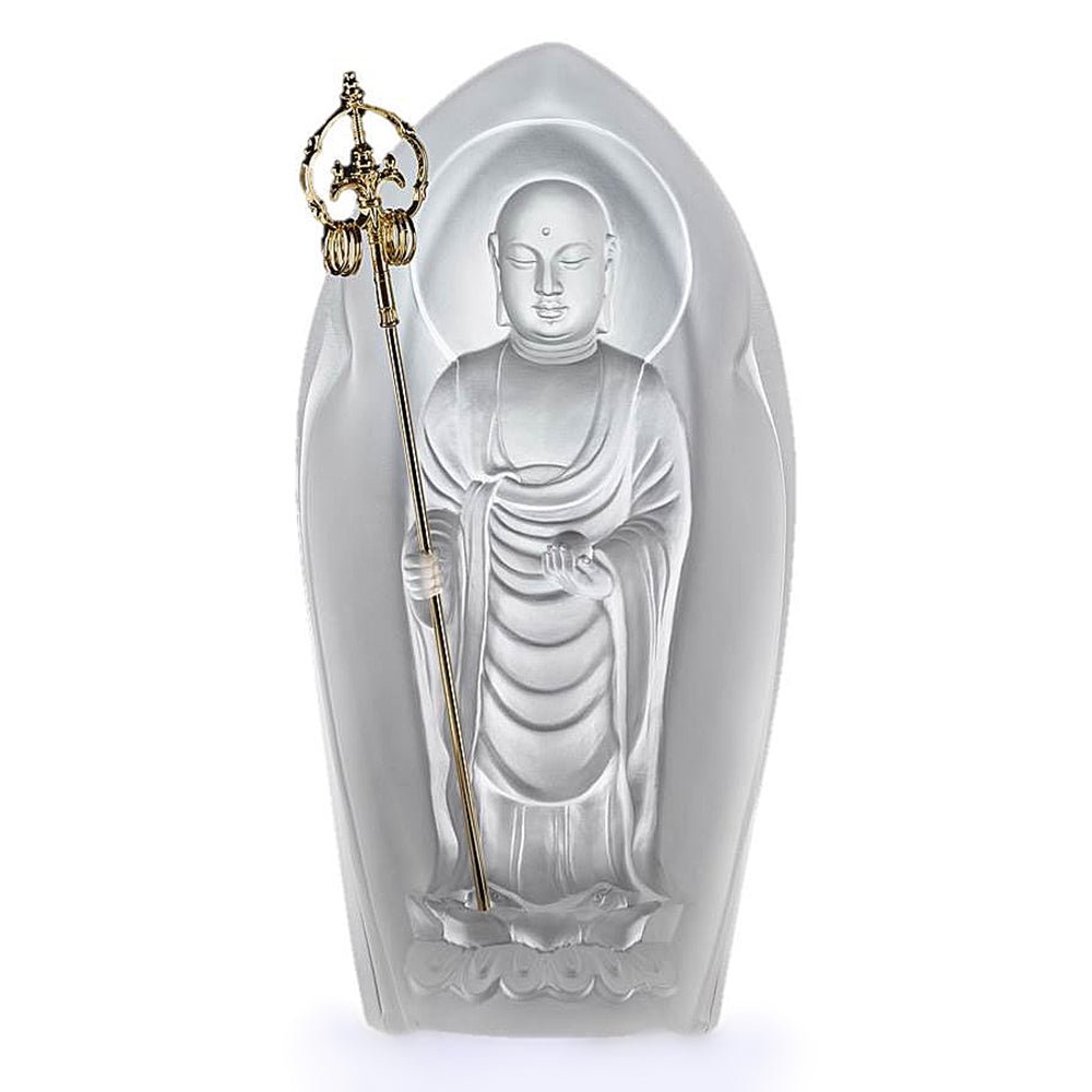 Crystal Buddha, Ksitigarbha Bodhisattva, Fulfillment of Lotus Radiance - LIULI Crystal Art