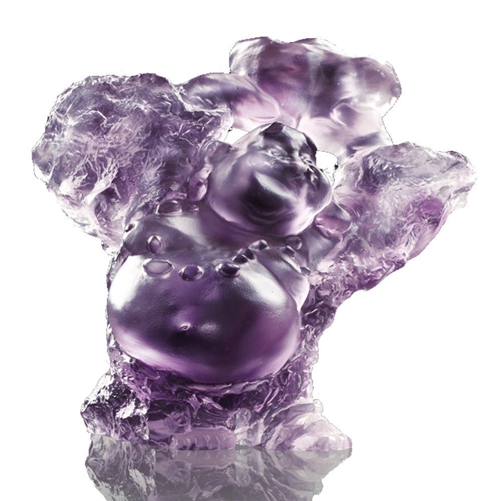 Crystal Buddha, Matreiya, Belly Buddha, Happy Buddha, Great Joy-Apex of Riches - LIULI Crystal Art