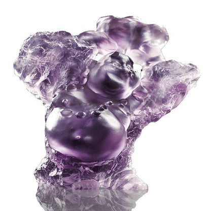 Crystal Buddha, Matreiya, Belly Buddha, Happy Buddha, Great Joy-Apex of Riches - LIULI Crystal Art