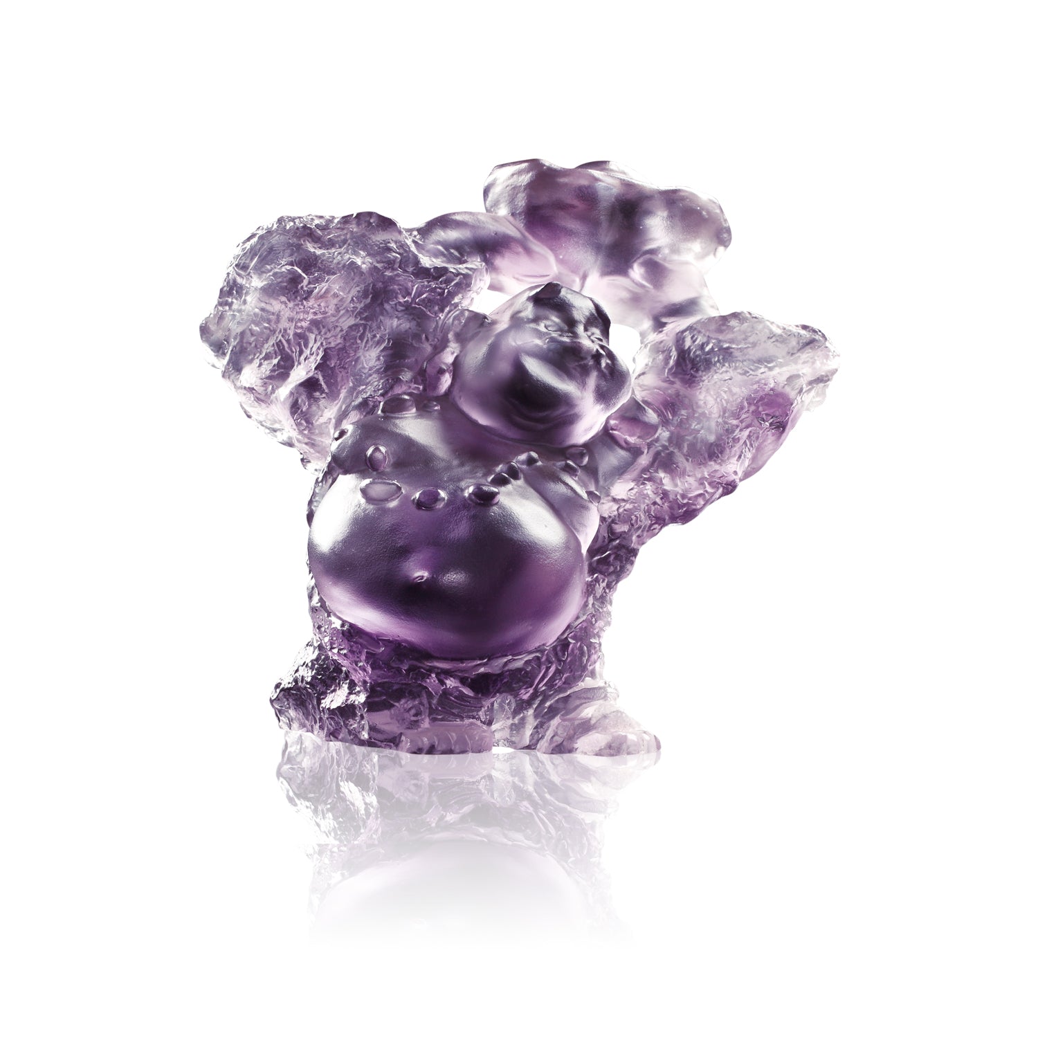 Crystal Buddha, Matreiya, Belly Buddha, Happy Buddha, Great Joy-Apex of Riches - LIULI Crystal Art