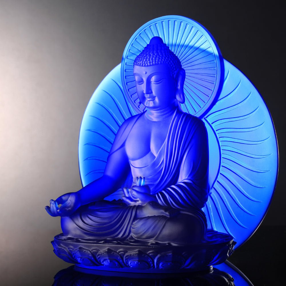 Crystal Buddha, Medicine Buddha, Wishes for Sentient Beings - LIULI Crystal Art