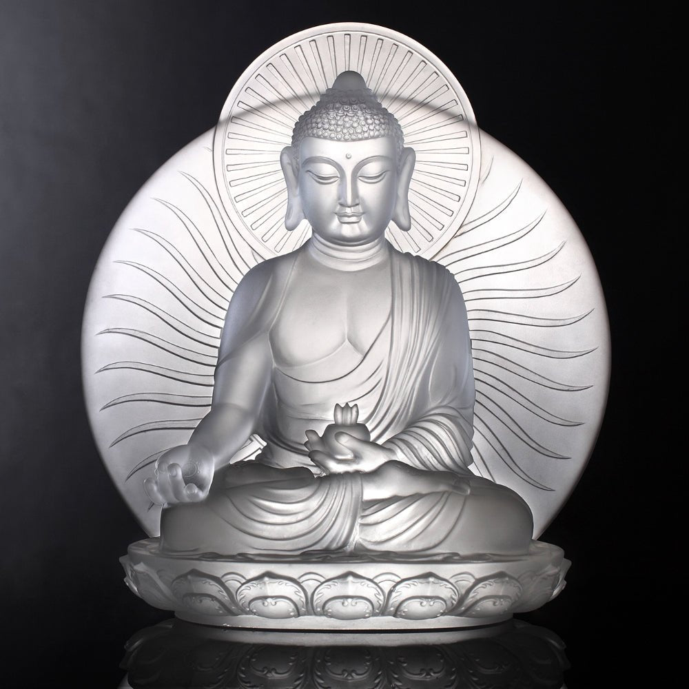 Crystal Buddha, Medicine Buddha, Wishes for Sentient Beings - LIULI Crystal Art