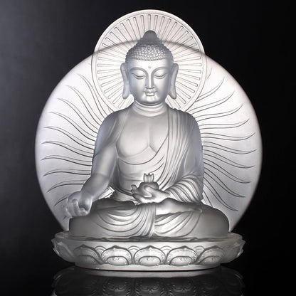 Crystal Buddha, Medicine Buddha, Wishes for Sentient Beings - LIULI Crystal Art