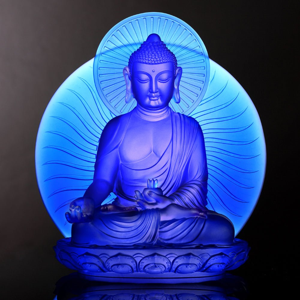 Crystal Buddha, Medicine Buddha, Wishes for Sentient Beings - LIULI Crystal Art