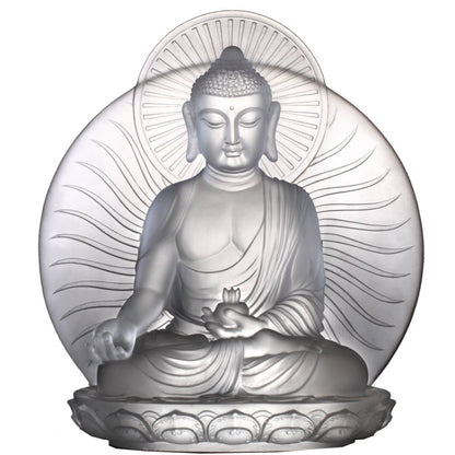 Crystal Buddha, Medicine Buddha, Wishes for Sentient Beings - LIULI Crystal Art