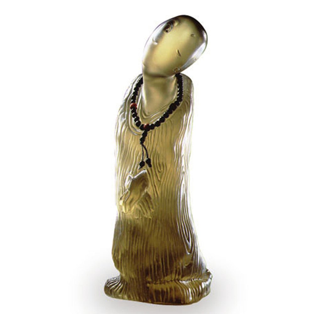 Crystal Buddha, Monk, Free Mind from Prolific Dreaming - LIULI Crystal Art