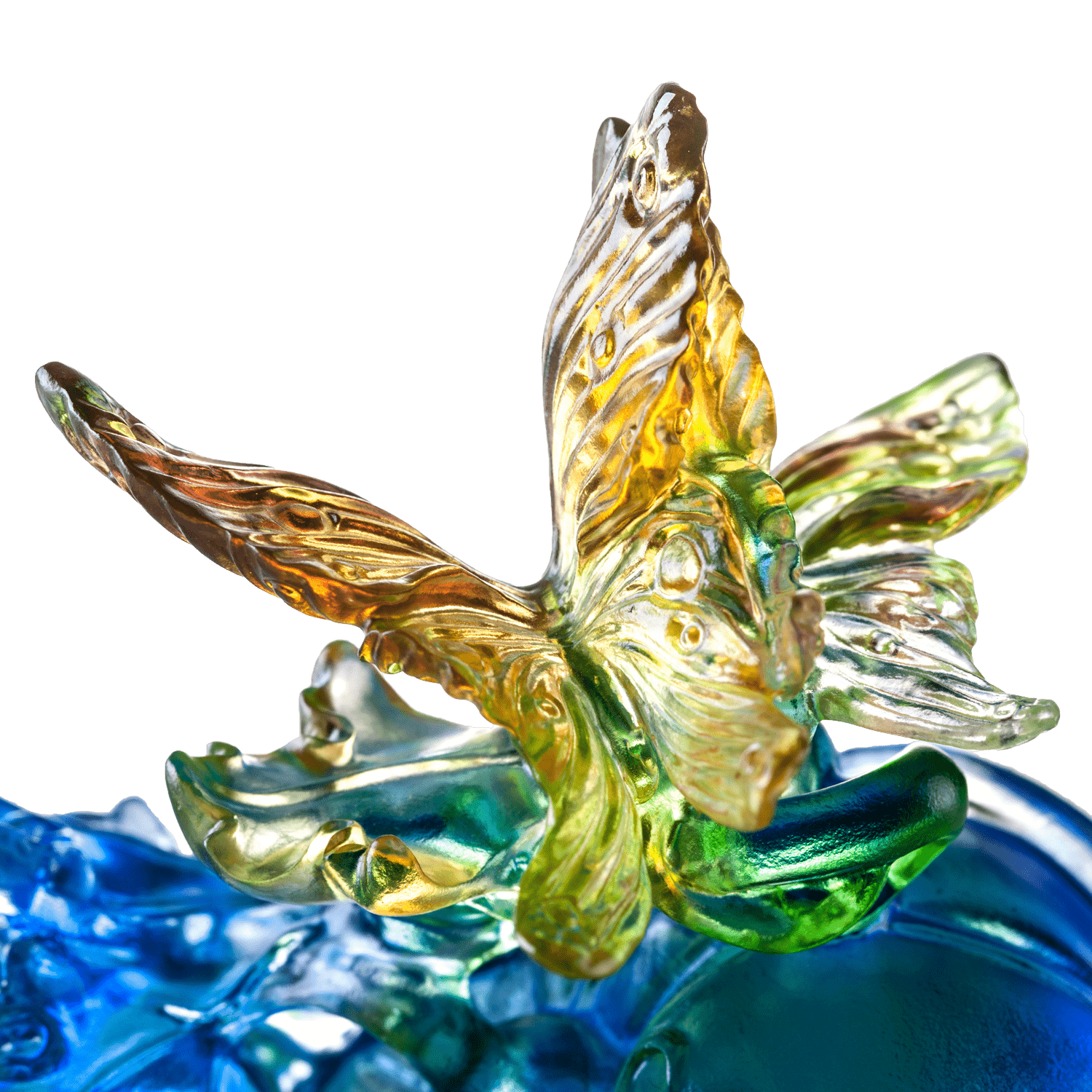 '-- DELETE -- Crystal Butterfly, Paperweight, Fruits of Prosperity - LIULI Crystal Art