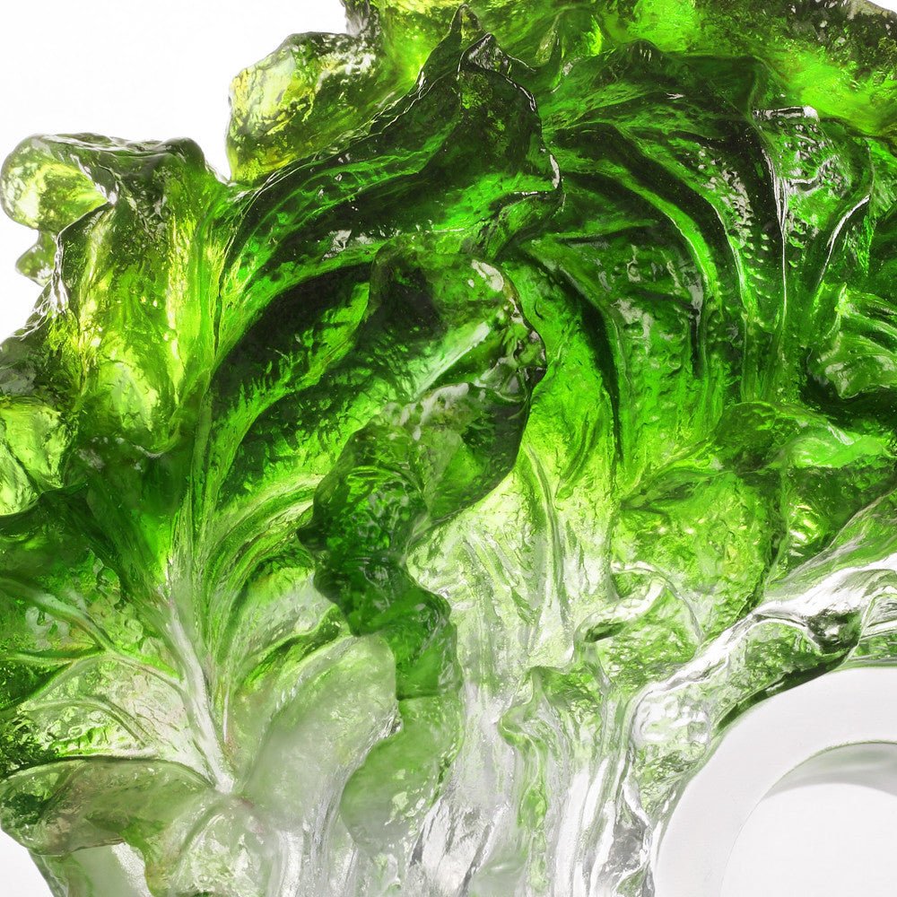 Crystal Cabbage, Kitchen Decor, Great Luck, Great Yield - LIULI Crystal Art
