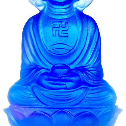 Crystal Charm, Medicine Buddha, Follow the Heart, Follow Happiness - LIULI Crystal Art