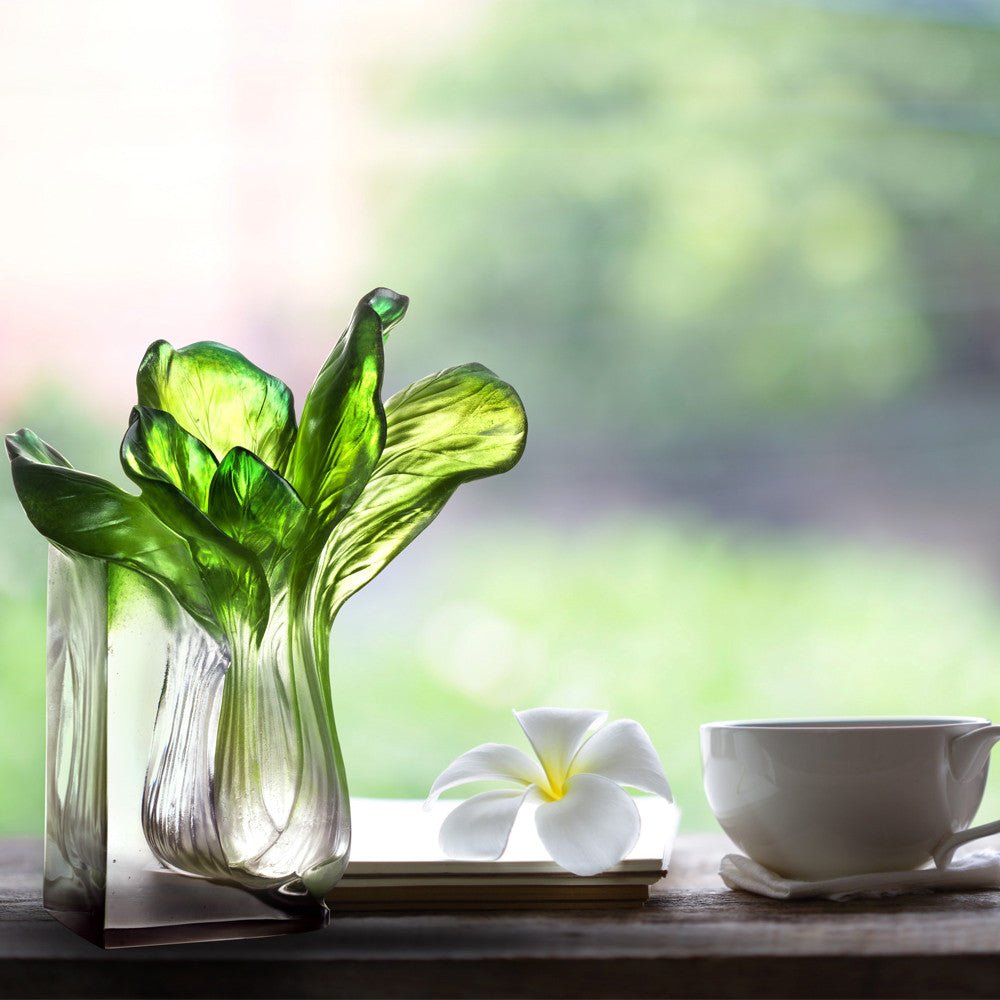 Crystal Chinese Cabbage, Bok Choy, Kitchen Decor, Outlast - LIULI Crystal Art