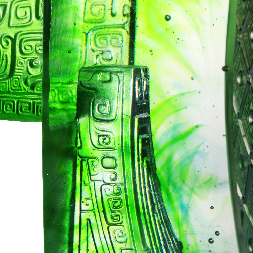 Crystal Chinese Vessel, Ding, Aptness with Caution-Ding of Harmonious Insight - LIULI Crystal Art