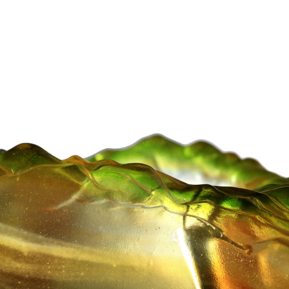 '-- DELETE -- Crystal Chinese Vessel, Ding, Ease with Discernment-Ding of Ambitious Ascent - LIULI Crystal Art