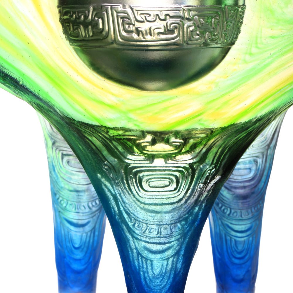 Crystal Chinese Vessel, Straightforward with Gentleness-Ding of Exquisite Harmony - LIULI Crystal Art