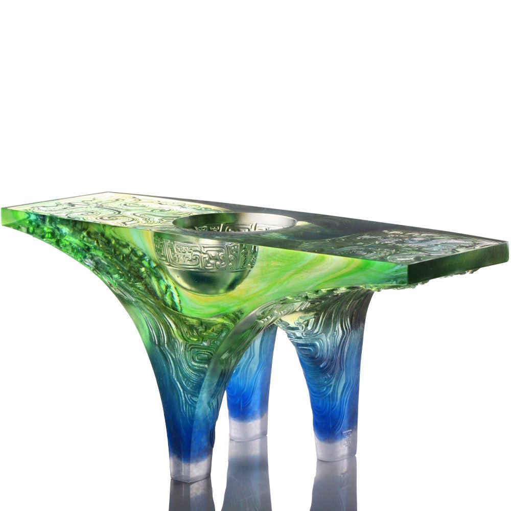 Crystal Chinese Vessel, Straightforward with Gentleness-Ding of Exquisite Harmony - LIULI Crystal Art