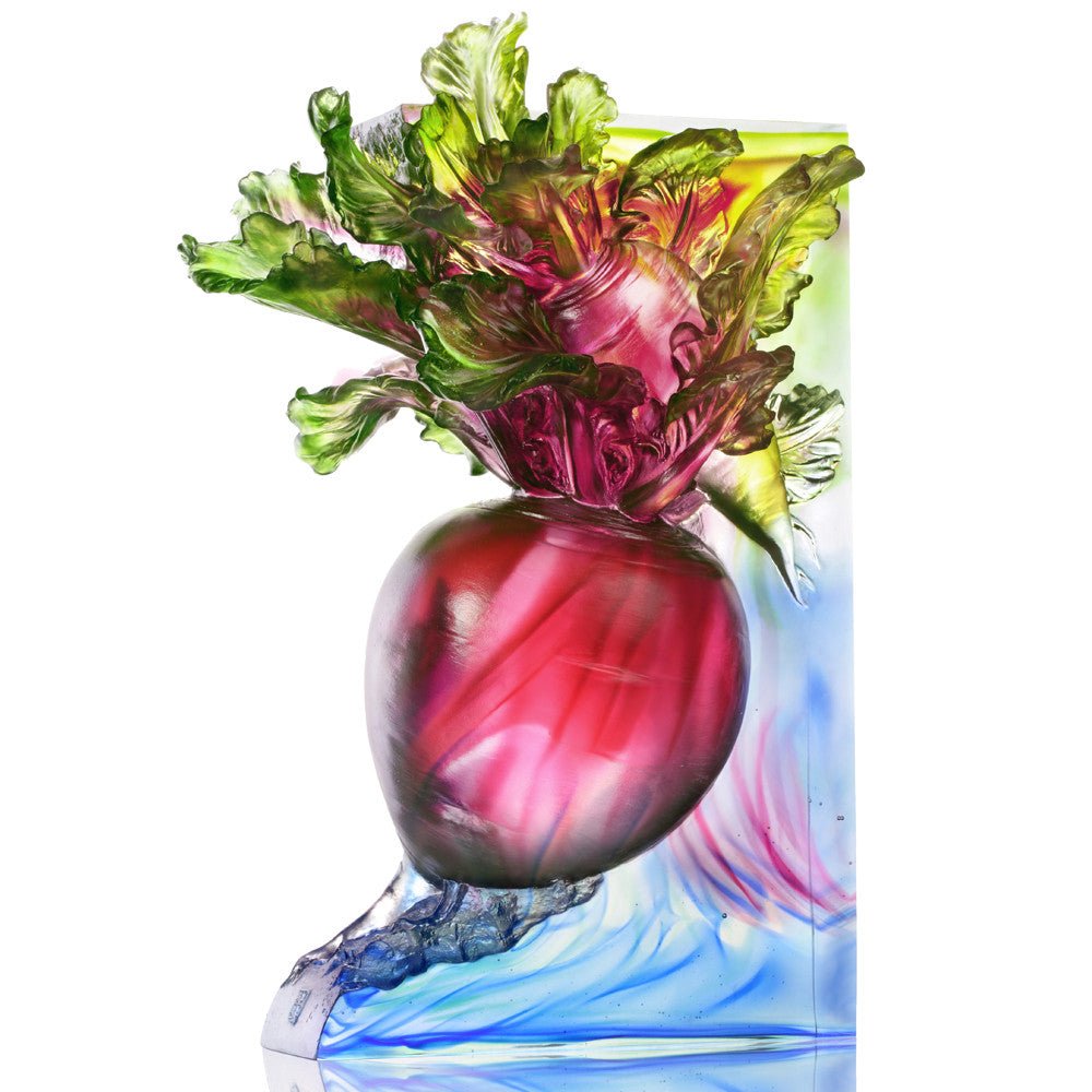 Crystal Kitchen Decor, Radish & Daikon, Fortunes Doubled - LIULI Crystal Art