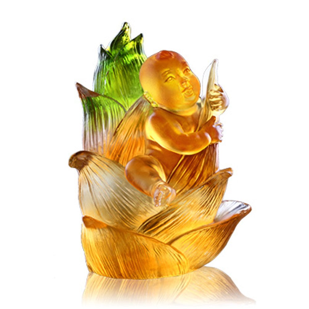 Crystal Doll Figurine (Fearless) - "Great Heights Dolly" - LIULI Crystal Art